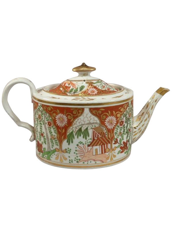 19th Century Coalport Teapot with lid, England ca. 1810