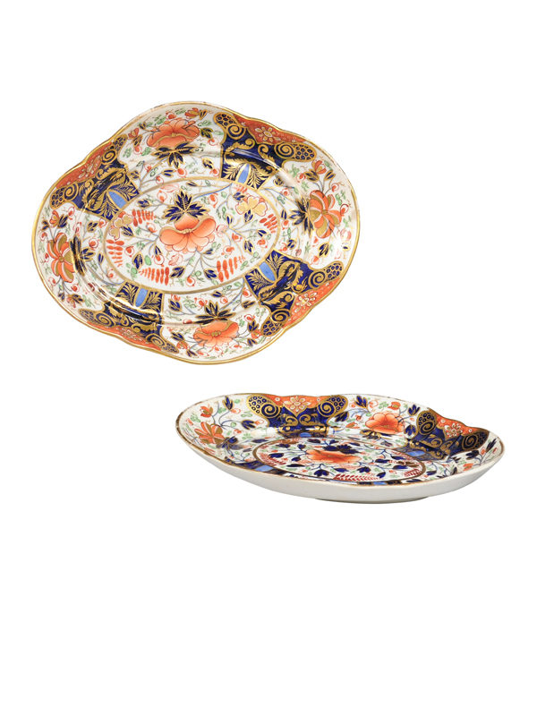 Pair of Derby Shaped Dishes