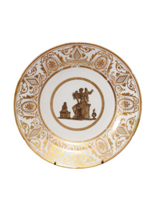 Coalport Porcelain Plate with Roman Scene