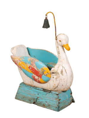 19th Century Painted Swan Seat