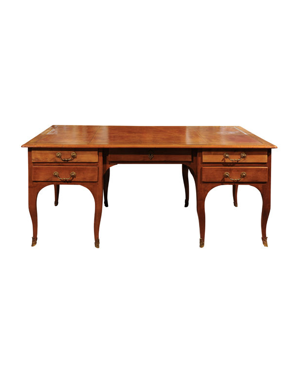 Louis XV Style Fruitwood Partner's Desk