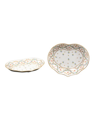 Pair 19th Century English Derby Shaped Dishes