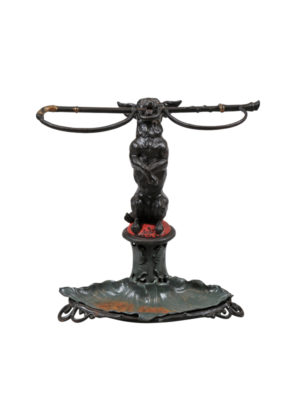 Chase Brothers Iron Umbrella Stand with Dog