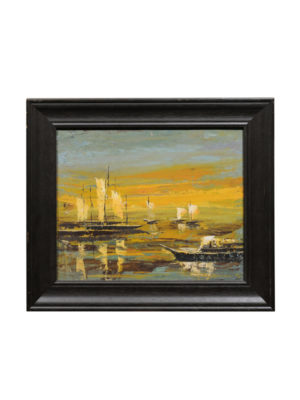 Framed 20th Century Oil on Canvas Seascape