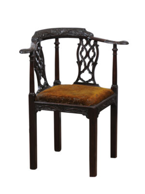 18th C. English Walnut Corner Chair
