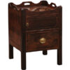 19th C. English Tray Top Bedside Commode in Mahogany & Pine