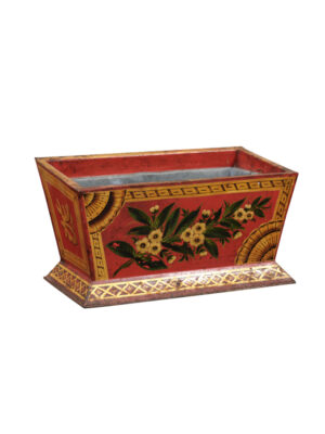 19th C. Red Painted Tole Planter
