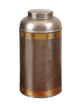 19th Century Brass & Steel Tea Cannister