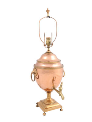 19th Century Copper Samovar Lamp