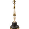 Baroque Style Marble & Bone Column Lamp