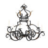 French Style Iron & Gilt Tole Chandelier