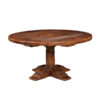 Inlaid Walnut Dining Table with Pedestal Base