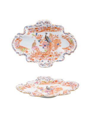 Pair 19th C. Ironstone Sweetmeat Dishes