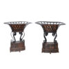 Pair 19th Century French Tole & Iron Planters
