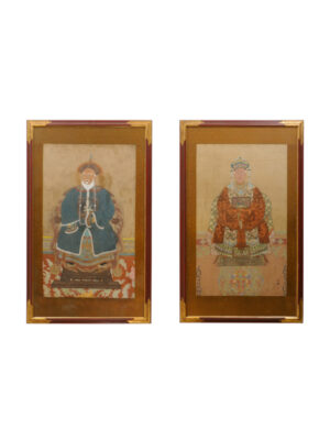 Pair Framed Chinese Portraits