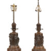 Pair Neoclassical Style Bronze Lamps