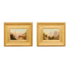 Pair of Framed 19th C. Oil on Board Landscape Paintings