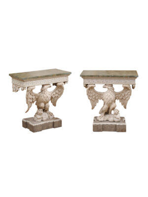 Pair of Wall Mounted Eagle Console Tables