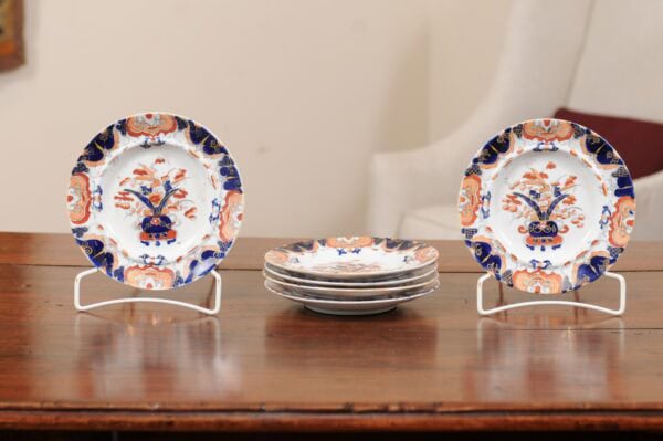 Set of 6 English Mason's Ironstone Dessert Plates, ca. 1850 - Image 2