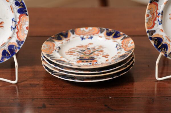 Set of 6 English Mason's Ironstone Dessert Plates, ca. 1850 - Image 5