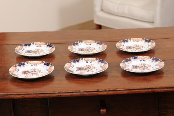 Set of 6 English Mason's Ironstone Dessert Plates, ca. 1850 - Image 11