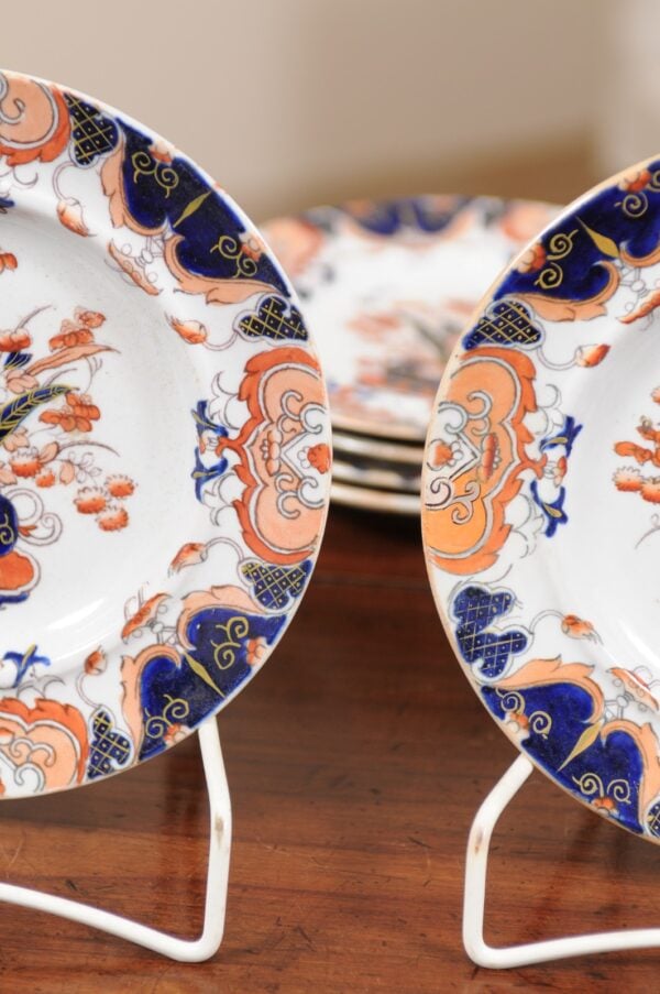 Set of 6 English Mason's Ironstone Dessert Plates, ca. 1850 - Image 13