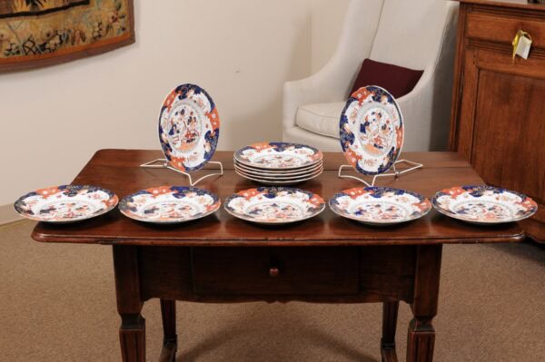 Set of 12 English Ironstone Dinner Plates, ca. 1880. PRICED INDIVIDUALLY. $185/plate - Image 6