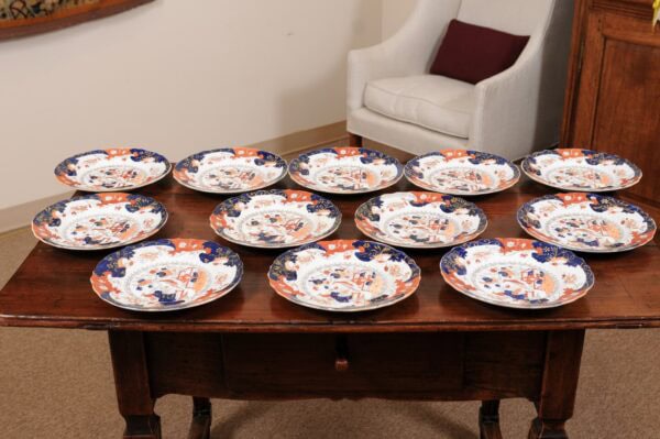 Set of 12 English Ironstone Dinner Plates, ca. 1880. PRICED INDIVIDUALLY. $185/plate - Image 10