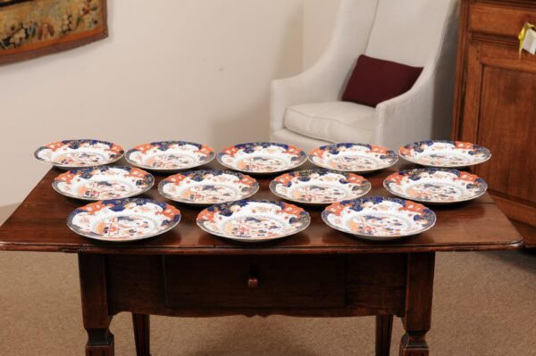Set of 12 English Ironstone Dinner Plates, ca. 1880. PRICED INDIVIDUALLY. $185/plate - Image 12