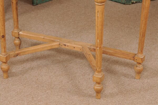 Late 19th Century French Pine Console Table with Fluted Legs & Inset Marble Top - Image 14