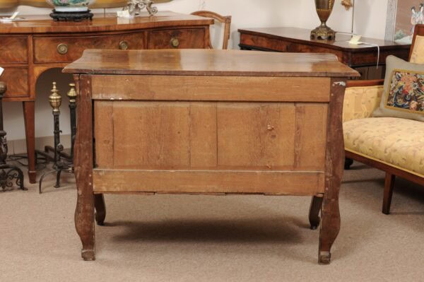 Transitional Louis XV/XVI 2-Drawer Walnut Commode with Pierced Apron & Cabriole Legs, France Mid-18th Century - Image 13