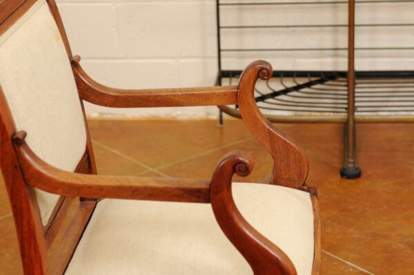 French Walnut Fauteuil with Turning & Scroll Detail, ca. 1840 - Image 13