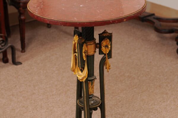 19th Century French Gilt Bronze & Marble Gueridon with Hoof Feet - Image 14