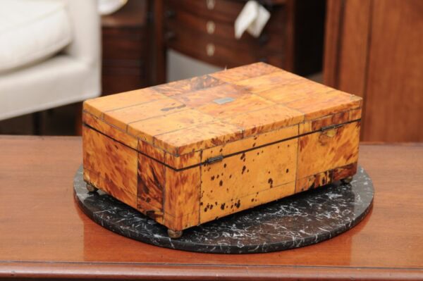 Large Blonde Tortoiseshell Sewing Box, England 19th Century - Image 13
