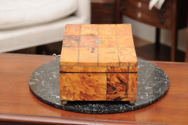 Large Blonde Tortoiseshell Sewing Box, England 19th Century - Image 14