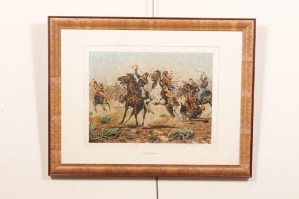 Collection of 10 Western Art Prints from "Franklin Mint" Portfolio in Wood Frames. PRICED PER EACH. - Image 9