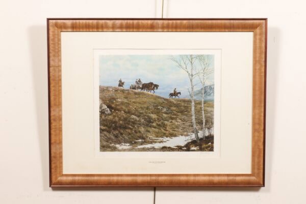 Collection of 10 Western Art Prints from "Franklin Mint" Portfolio in Wood Frames. PRICED PER EACH. - Image 10
