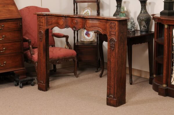 18th Century French Regence Style Walnut Mantle with Shell Carving - Image 13