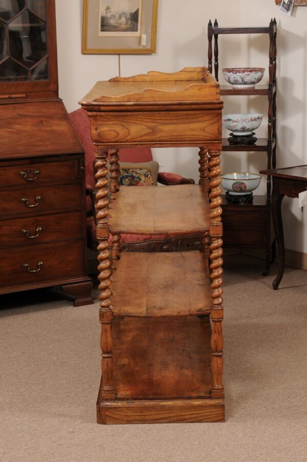 Early 19th Century French Elm Etagere with Drawer - Image 13