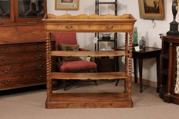 Early 19th Century French Elm Etagere with Drawer - Image 15