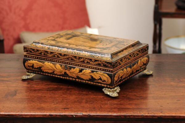 English Early 19th Century Penwork Box with Chinoiserie Decoration - Image 13