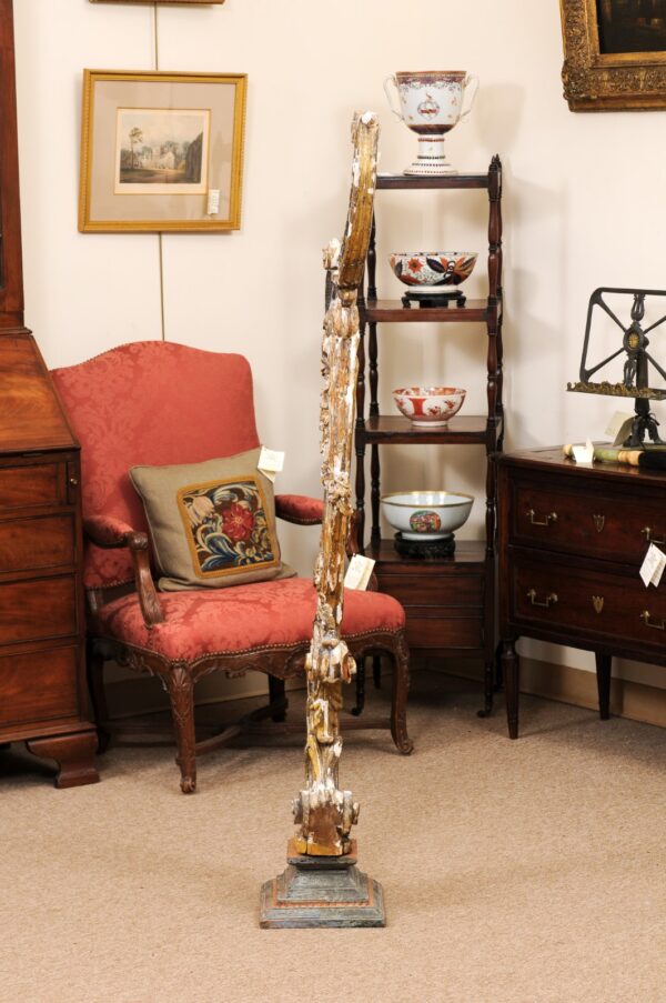 Large Architectural Giltwood Element, 19th Century Continental , on custom Floor Stand - Image 14