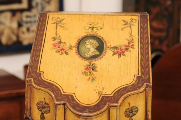 Pair of Large 18th Century English Painted Knife Boxes with Serpentine Shape - Image 14