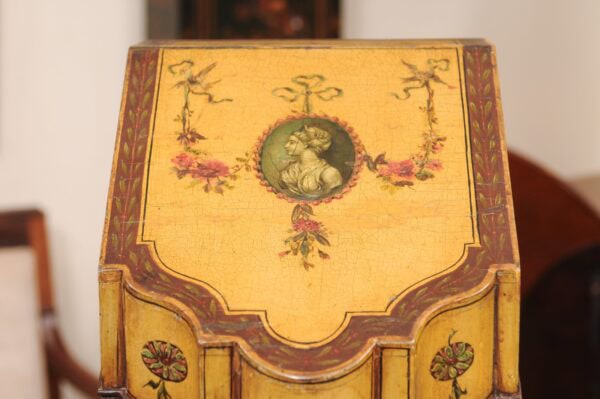 Pair of Large 18th Century English Painted Knife Boxes with Serpentine Shape - Image 15