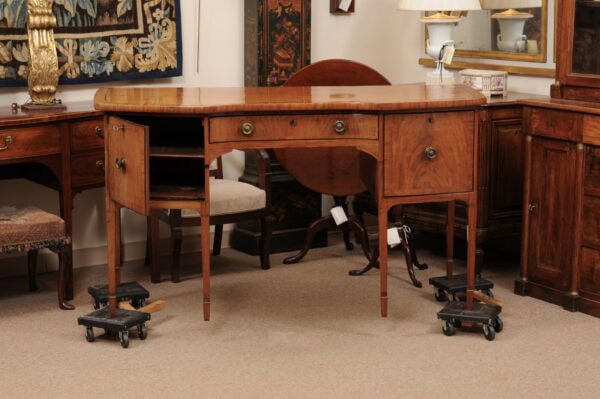 19th Century English Mahogany Sideboard with Crossbanding, String Inlay & Spade Feet - Image 14