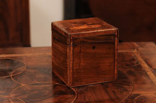 18th Century English Tea Caddy with Marquetry Inlay - Image 4