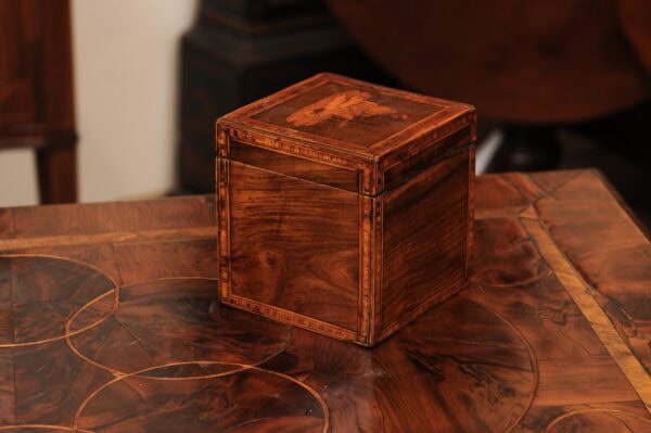 18th Century English Tea Caddy with Marquetry Inlay - Image 10