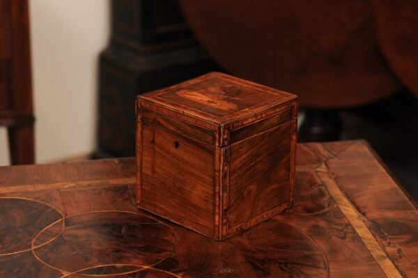 18th Century English Tea Caddy with Marquetry Inlay - Image 12