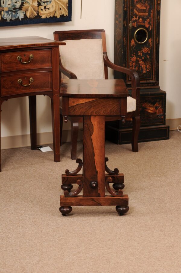 19th Century English Rosewood Work Table with Drawer, ca. 1840 - Image 13
