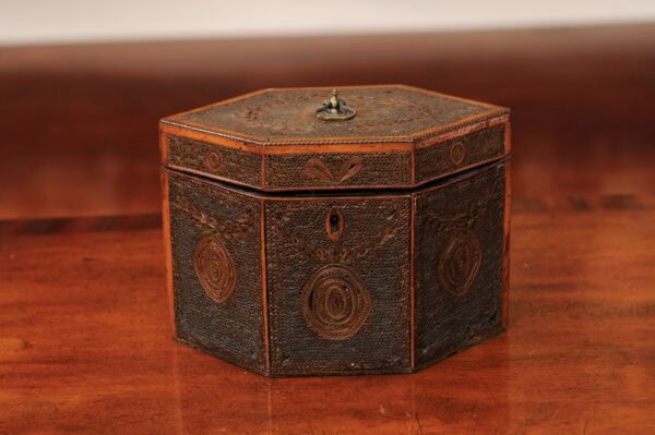 18th Century English Roll Paper Tea Caddy - Image 13